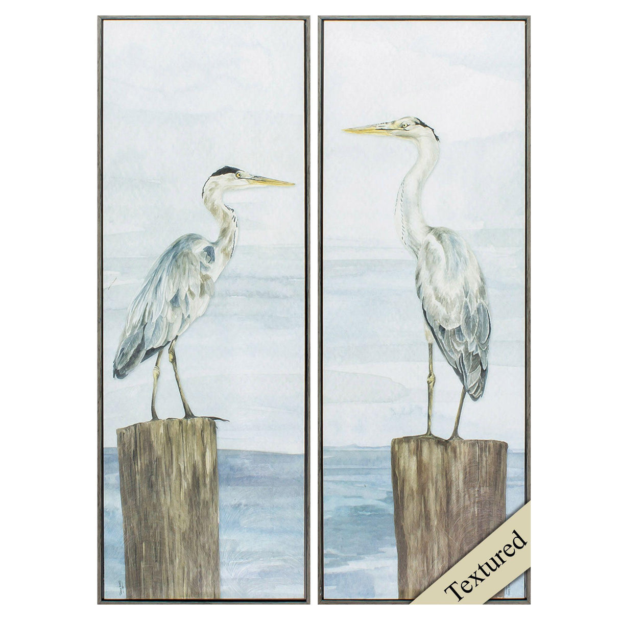 Paragon Ocean Sky Panel S/2 Gray 36 X 13 X 2 Wall Art