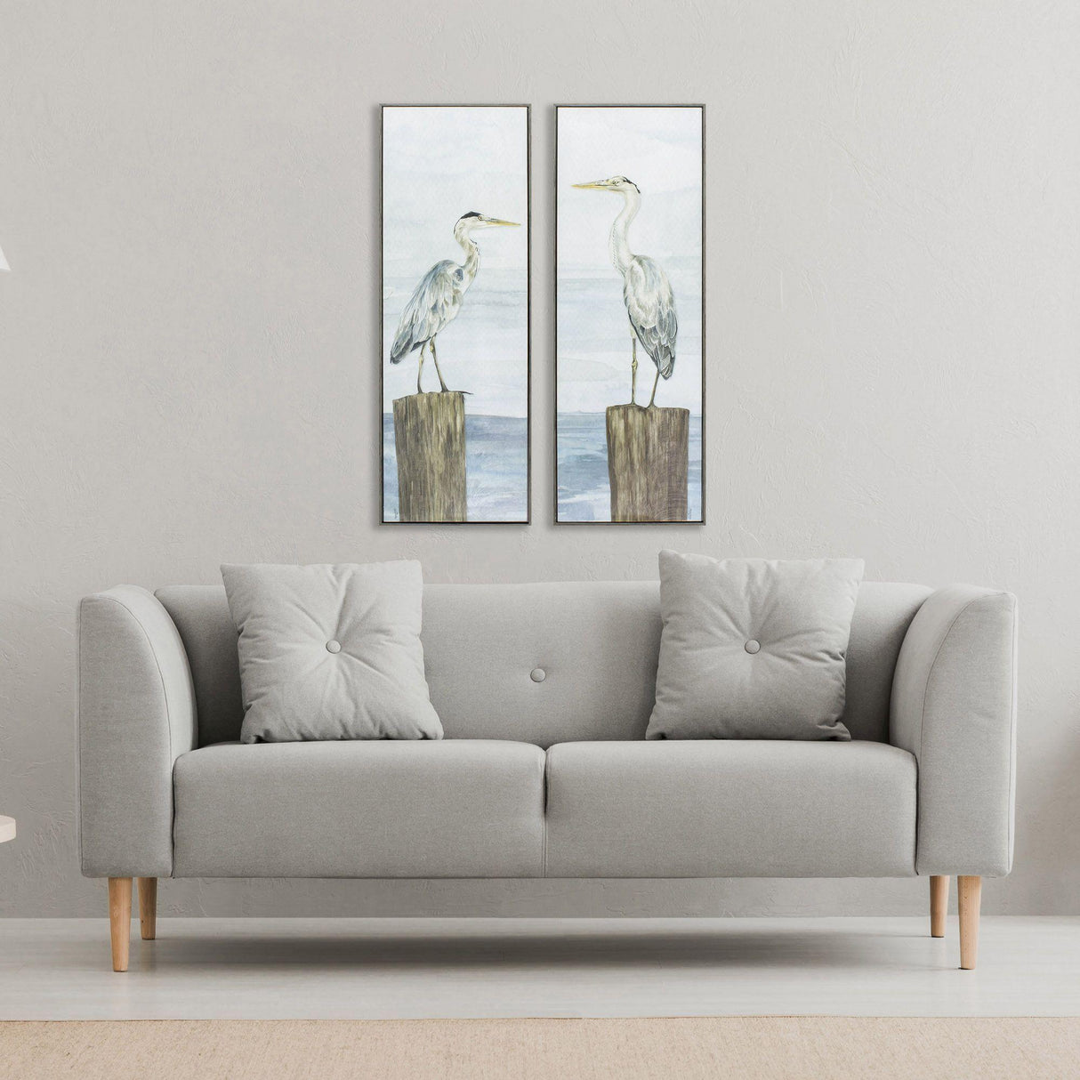 Paragon Ocean Sky Panel S/2 Gray 36 X 13 X 2 Wall Art