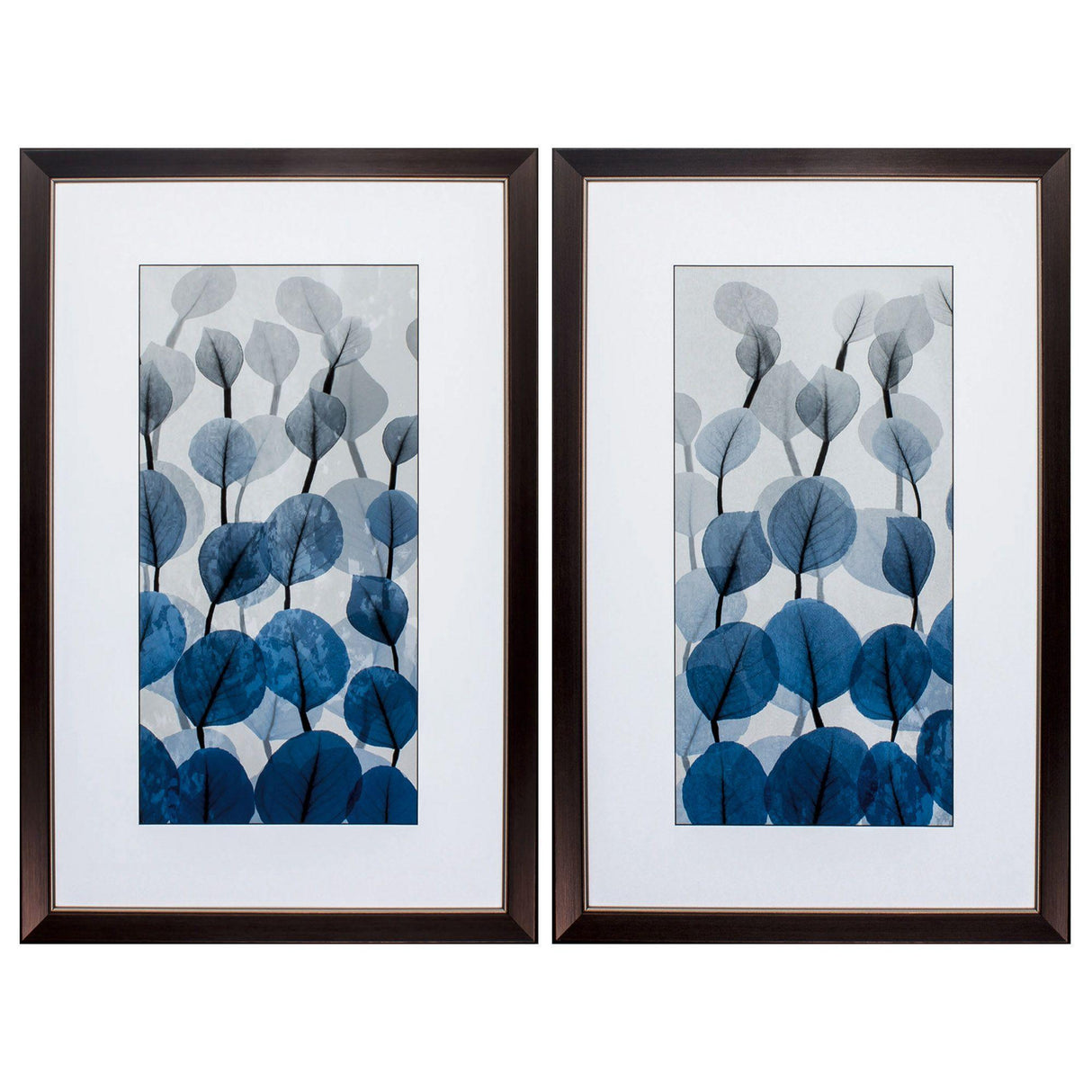 Paragon Blue Leaves S/2 Blue 34 X 22 X 1 Wall Art