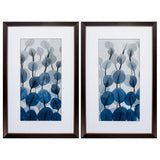 Paragon Blue Leaves S/2 Blue 34 X 22 X 1 Wall Art