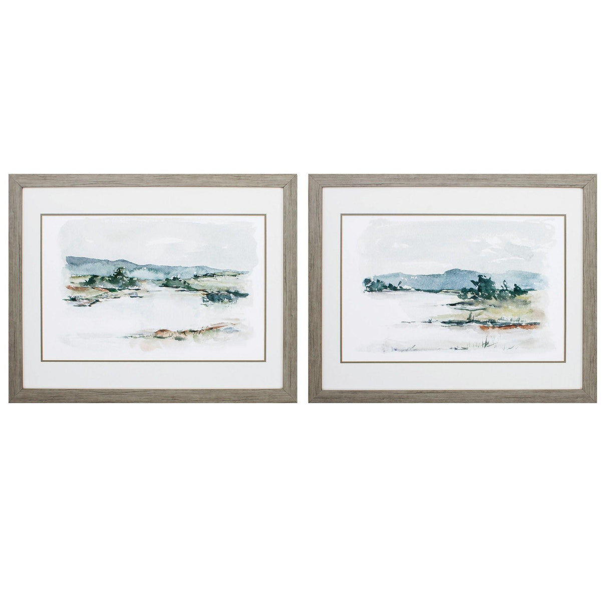Paragon Overcast Lake Study S/2 Green 25 X 31 X 2 Wall Art