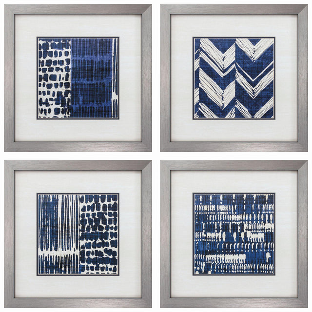 Paragon Indigo Batik S/4 Blue 21 X 21 X 2 Wall Art