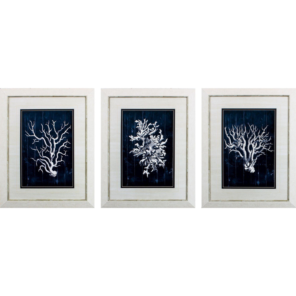 Paragon Wood Coral Blue S/3 Blue 28 X 22 X 1 Wall Art