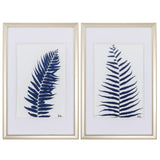 Paragon Indigo Ferns S/2 Blue 28 X 18 X 1 Wall Art