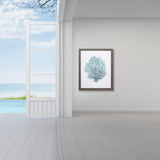 Paragon Aqua Coral on White I Teal 33 X 27 X 1 Wall Art