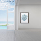 Paragon Aqua Coral on White II Teal 33 X 27 X 1 Wall Art
