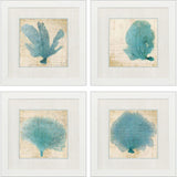 Paragon Blue Coral S/4 Blue 22 X 22 X 2 Wall Art
