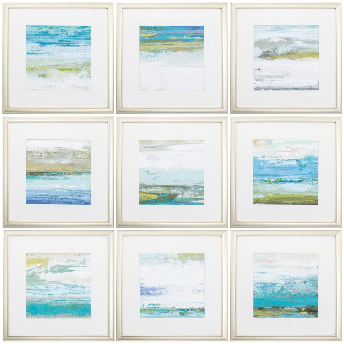 Paragon Beach Wash S/9 Blue 20 X 20 X 1 Wall Art