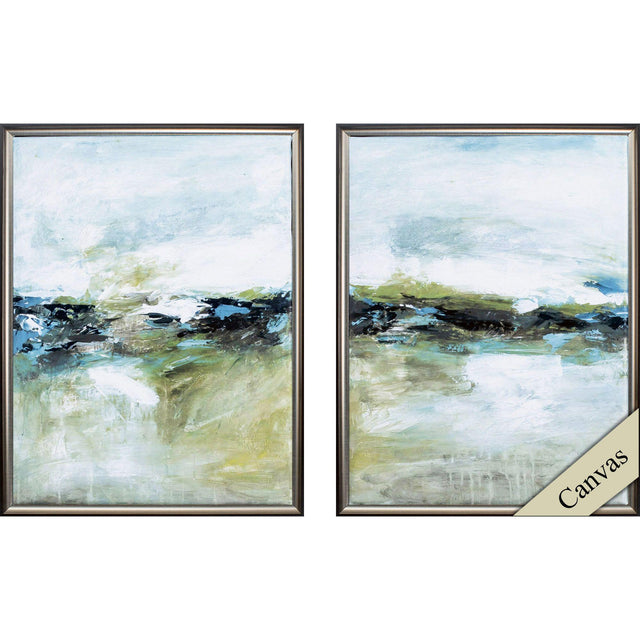 Paragon Cool Before Warmth S/2 Green 20 X 14 X 3 Wall Art