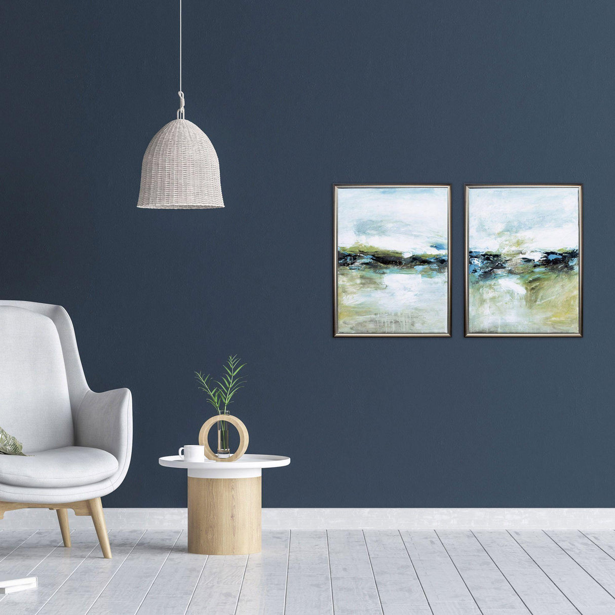 Paragon Cool Before Warmth S/2 Green 20 X 14 X 3 Wall Art
