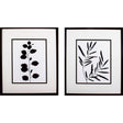 Paragon Leaf Imprint S/2 Black 32 X 28 X 2 Wall Art
