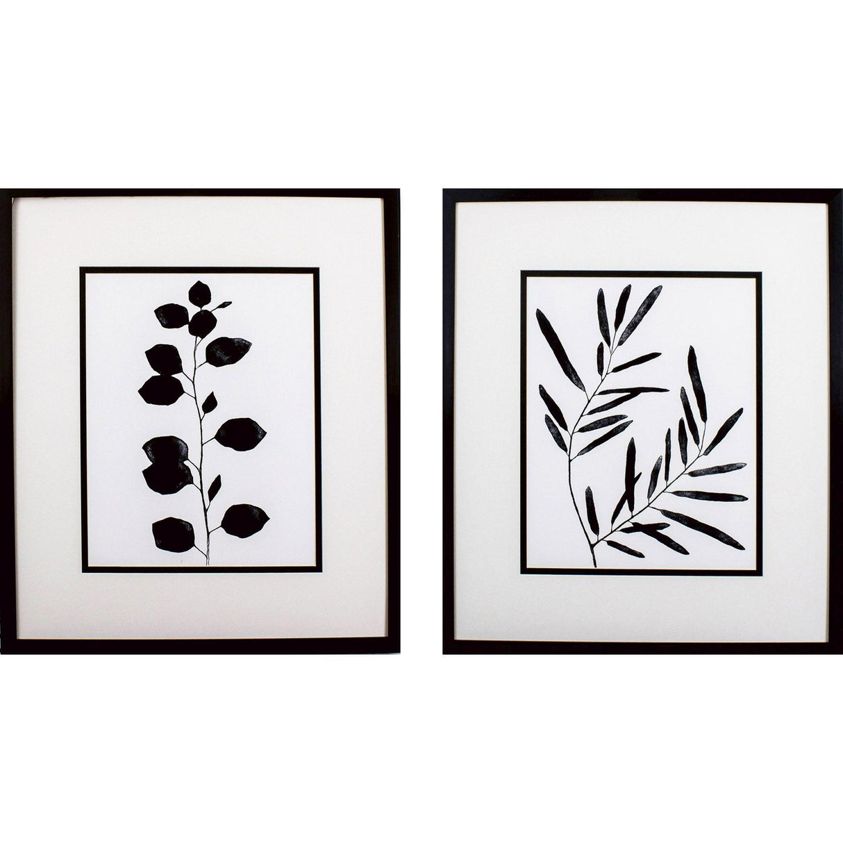 Paragon Leaf Imprint S/2 Black 32 X 28 X 2 Wall Art