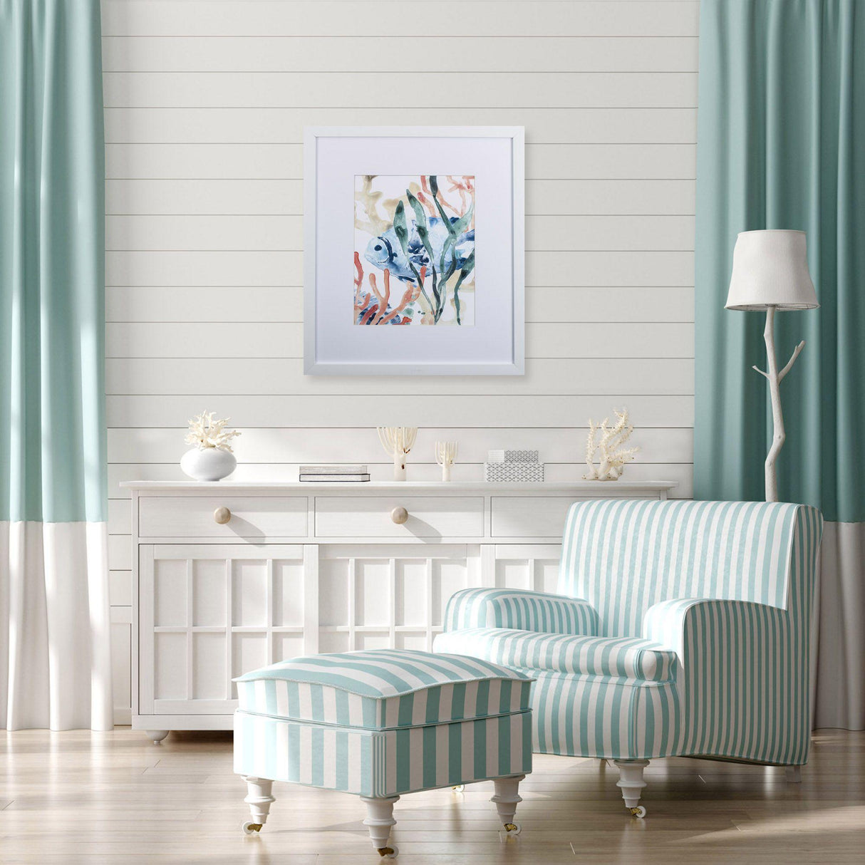 Paragon In the Kelp II Blue 33 X 29 X 2 Wall Art