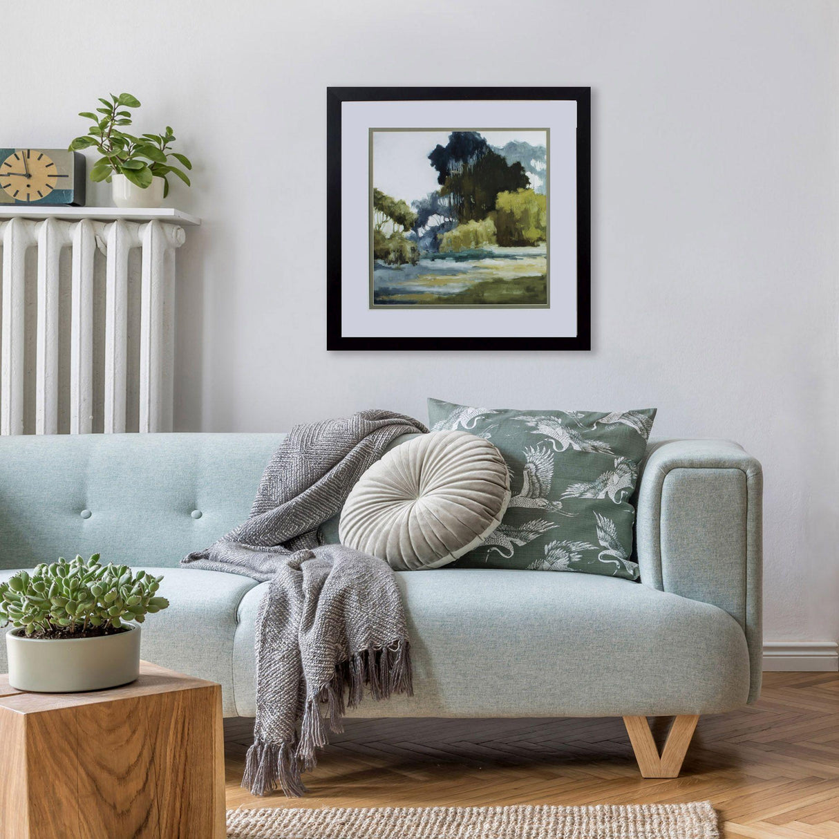 Paragon Bean Fields Tall Trees Green 30 X 30 X 2 Wall Art