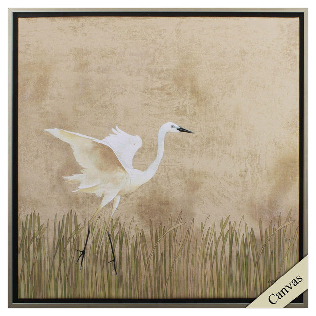Paragon Egret Alighting I Neutral 30 X 30 X 2 Wall Art