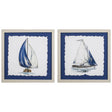 Paragon Navy Sail S/2 Blue 15 X 15 X 1 Wall Art