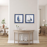 Paragon Navy Sail S/2 Blue 15 X 15 X 1 Wall Art