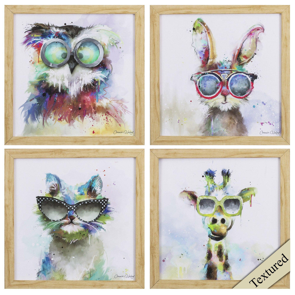 Paragon Animal Glasses S/4 Green 14 X 14 X 1 Wall Art