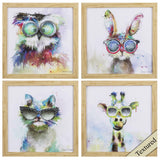 Paragon Animal Glasses S/4 Green 14 X 14 X 1 Wall Art
