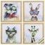 Paragon Animal Glasses S/4 Green 14 X 14 X 1 Wall Art