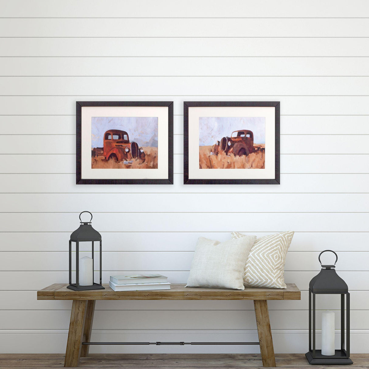 Paragon Farm Truck S/2 Brown 17 X 20 X 2 Wall Art