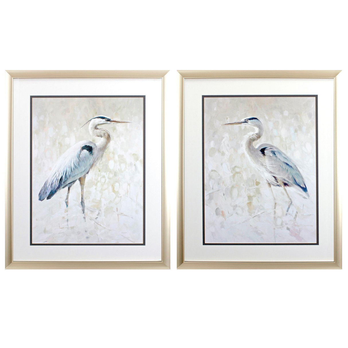 Paragon Great Blue Heron S/2 Blue 32 X 26 X 2 Wall Art