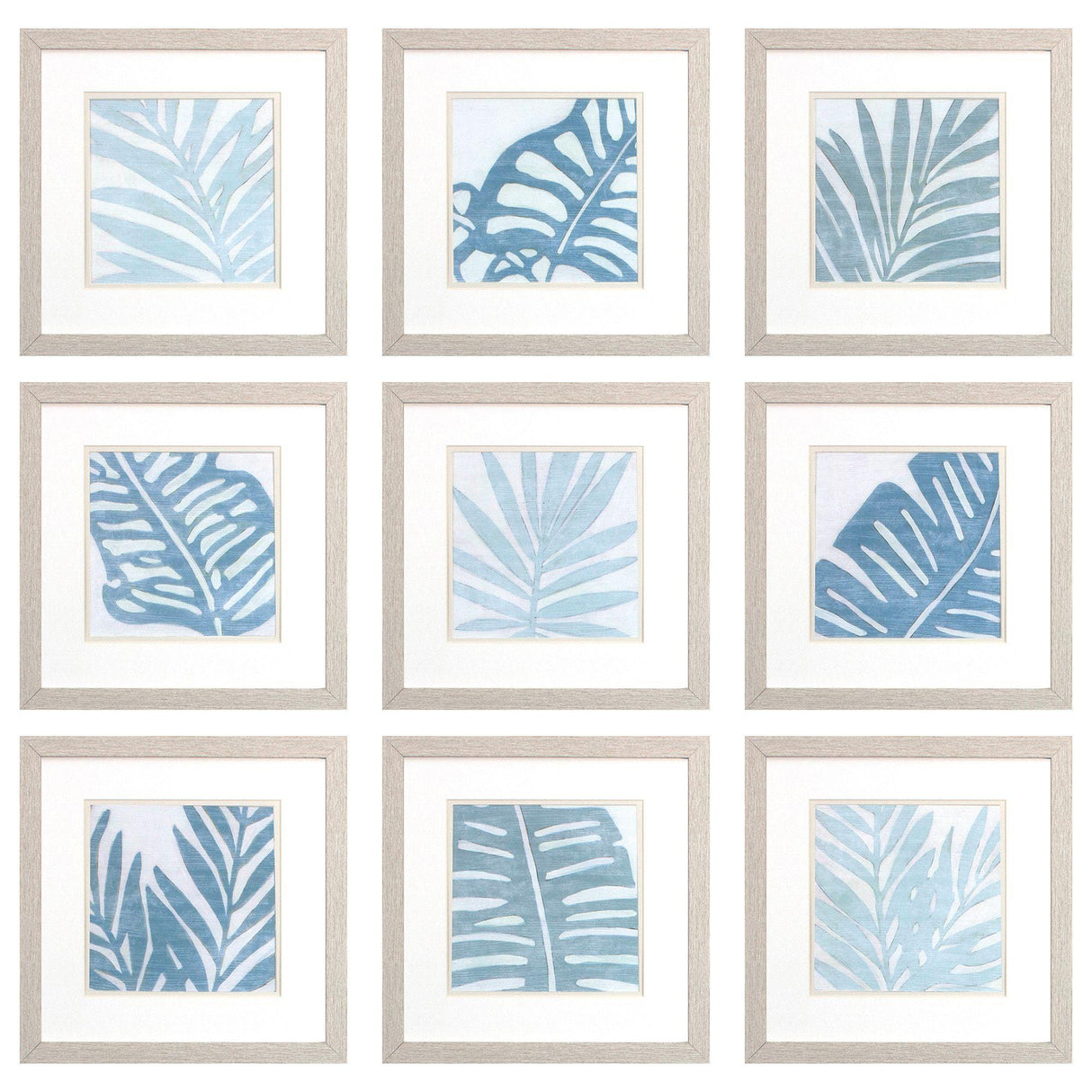 Paragon Spa Palms S/9 Blue 13 X 13 X 1 Wall Art
