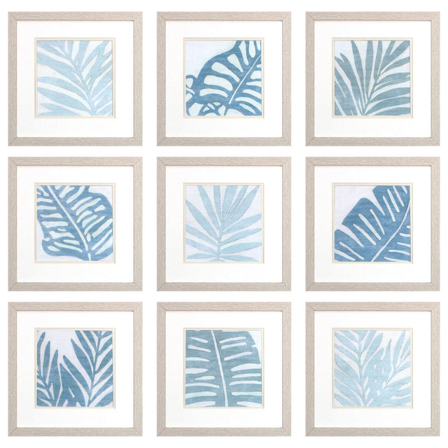 Paragon Spa Palms S/9 Blue 13 X 13 X 1 Wall Art