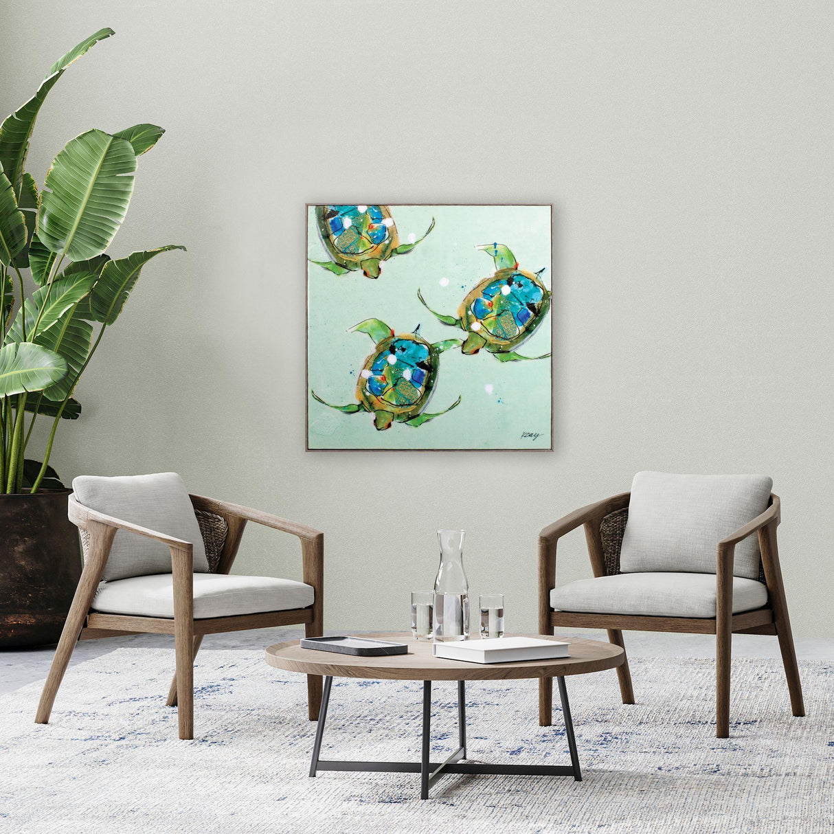 Paragon Sea Turtles Green 30 X 30 X 2 Wall Art