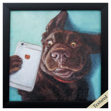 Paragon Dog Selfie Neutral 11 X 11 X 2 Wall Art