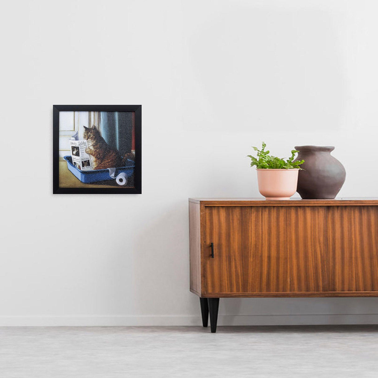 Paragon Kitty Throne Neutral 11 X 11 X 2 Wall Art