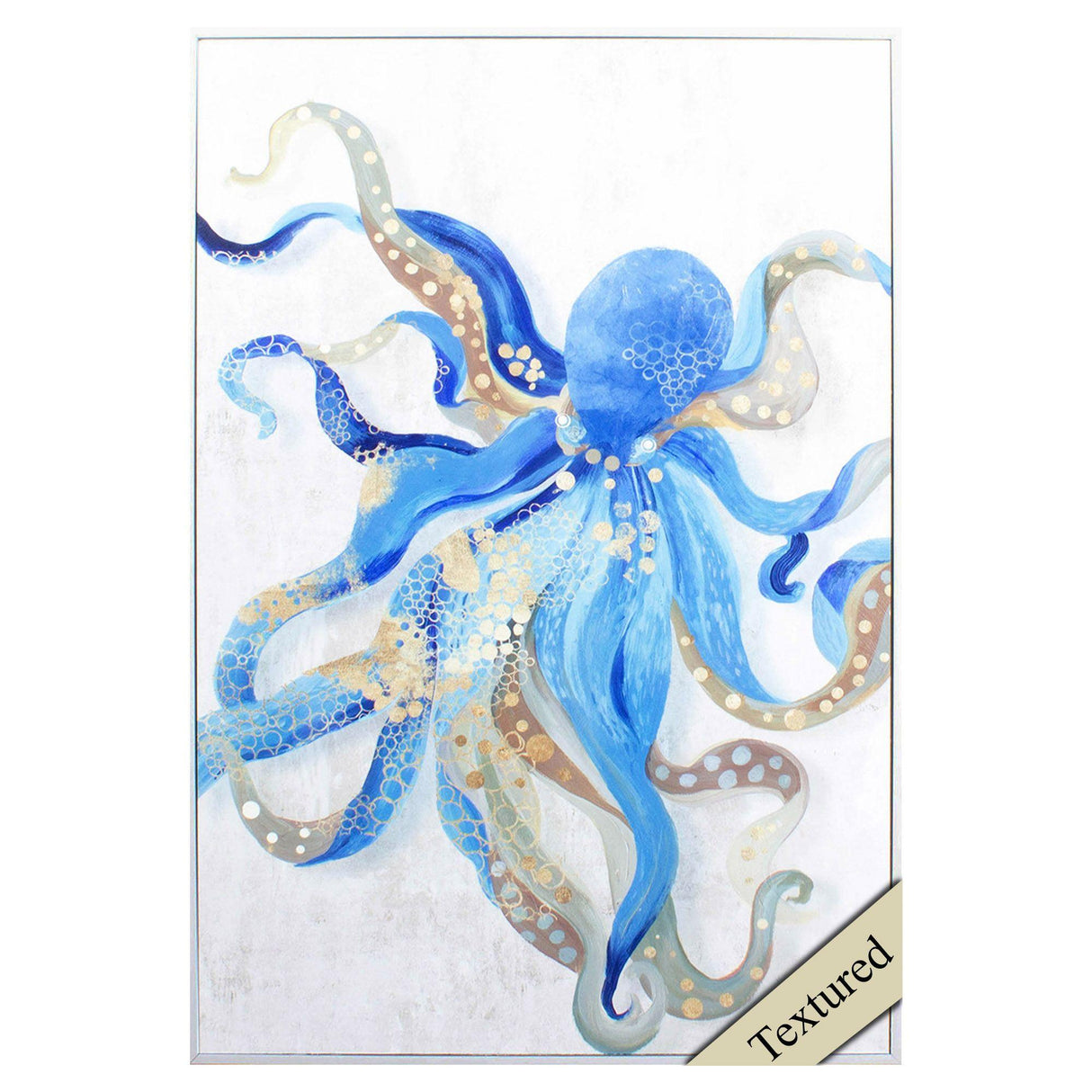 Paragon Blue Octopus Blue 35 X 24 X 2 Wall Art