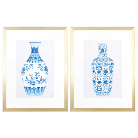 Paragon Ming Vase A S/2 Blue 26 X 20 X 2 Wall Art