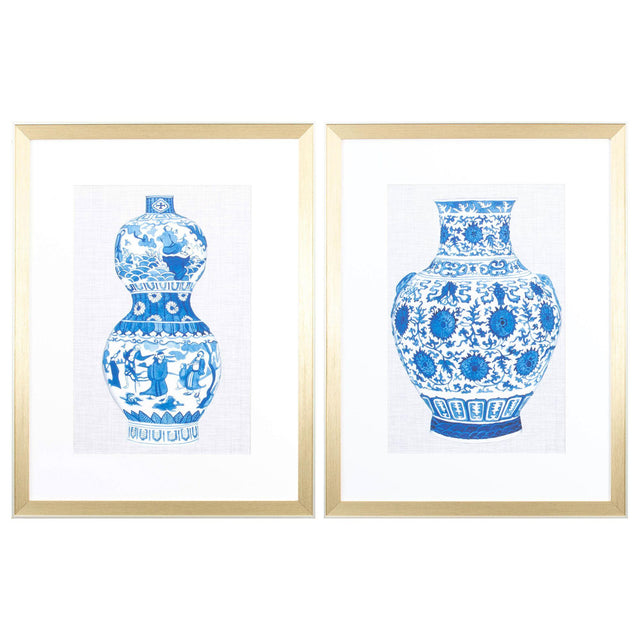 Paragon Ming Vase B S/2 Blue 26 X 20 X 2 Wall Art