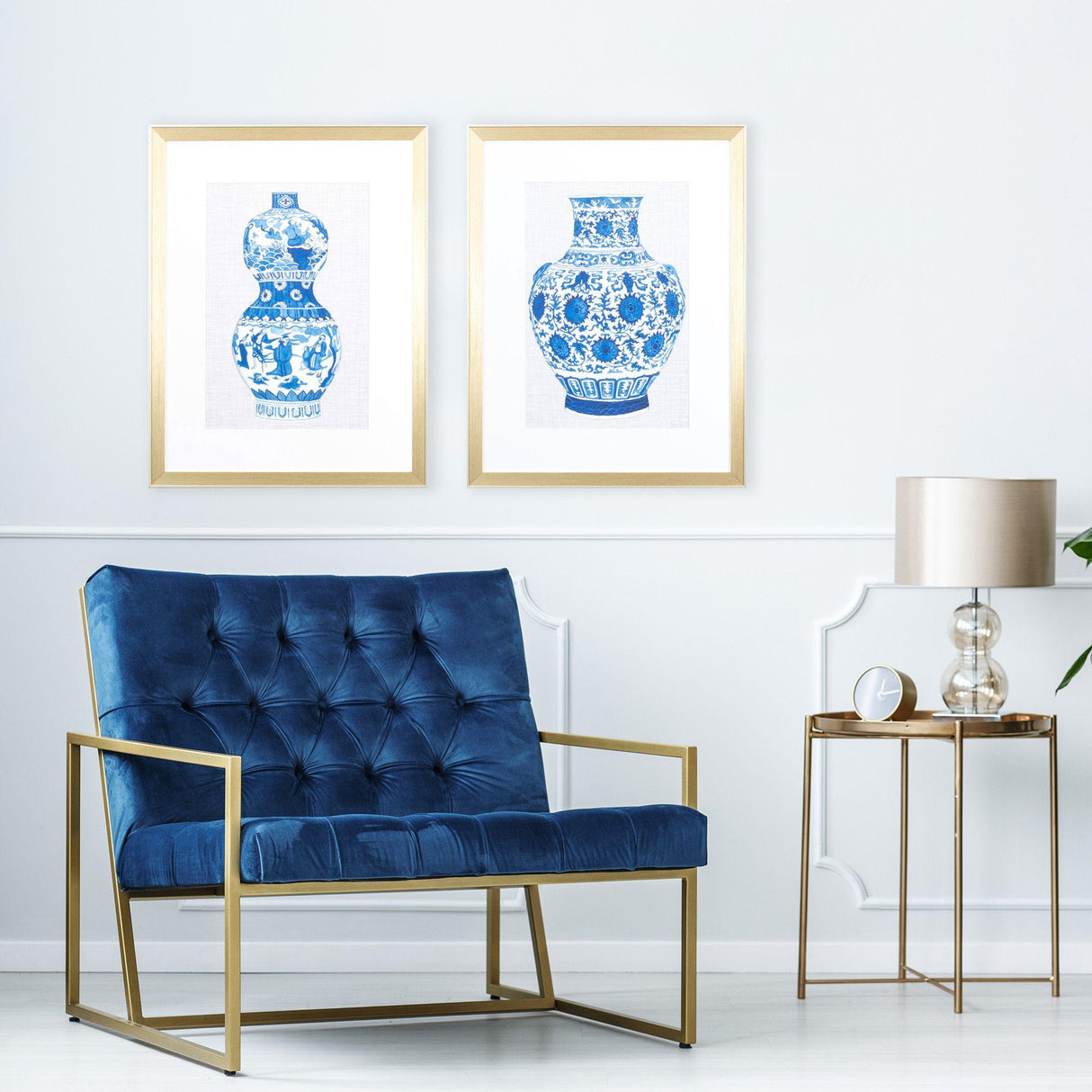 Paragon Ming Vase B S/2 Blue 26 X 20 X 2 Wall Art