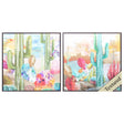 Paragon Sunset Cactus S/2 Orange 19 X 19 X 2 Wall Art