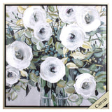 Paragon White Rose Parade Green 30 X 30 X 2 Wall Art