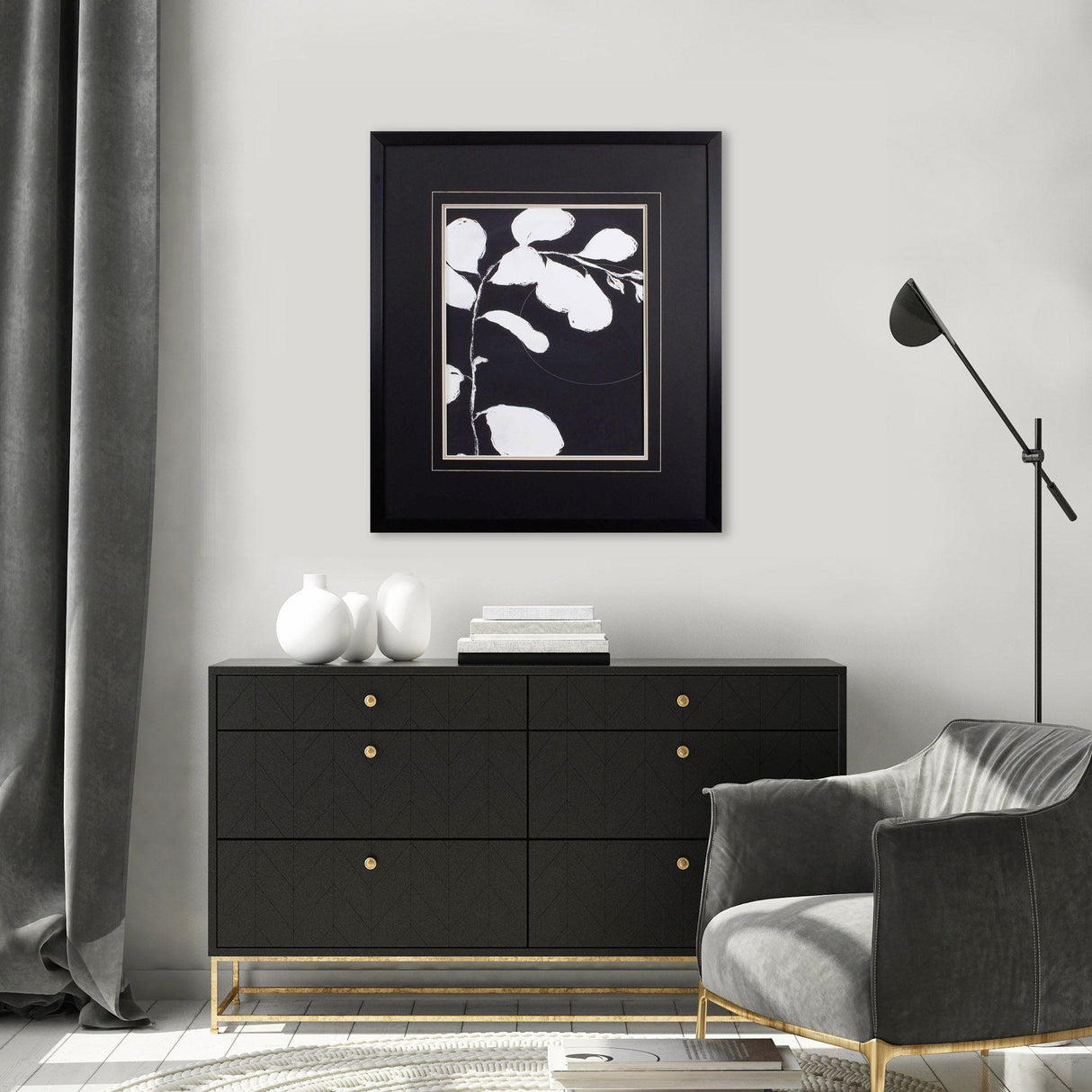Paragon Botanical Silhouette I Black 32 X 28 X 2 Wall Art