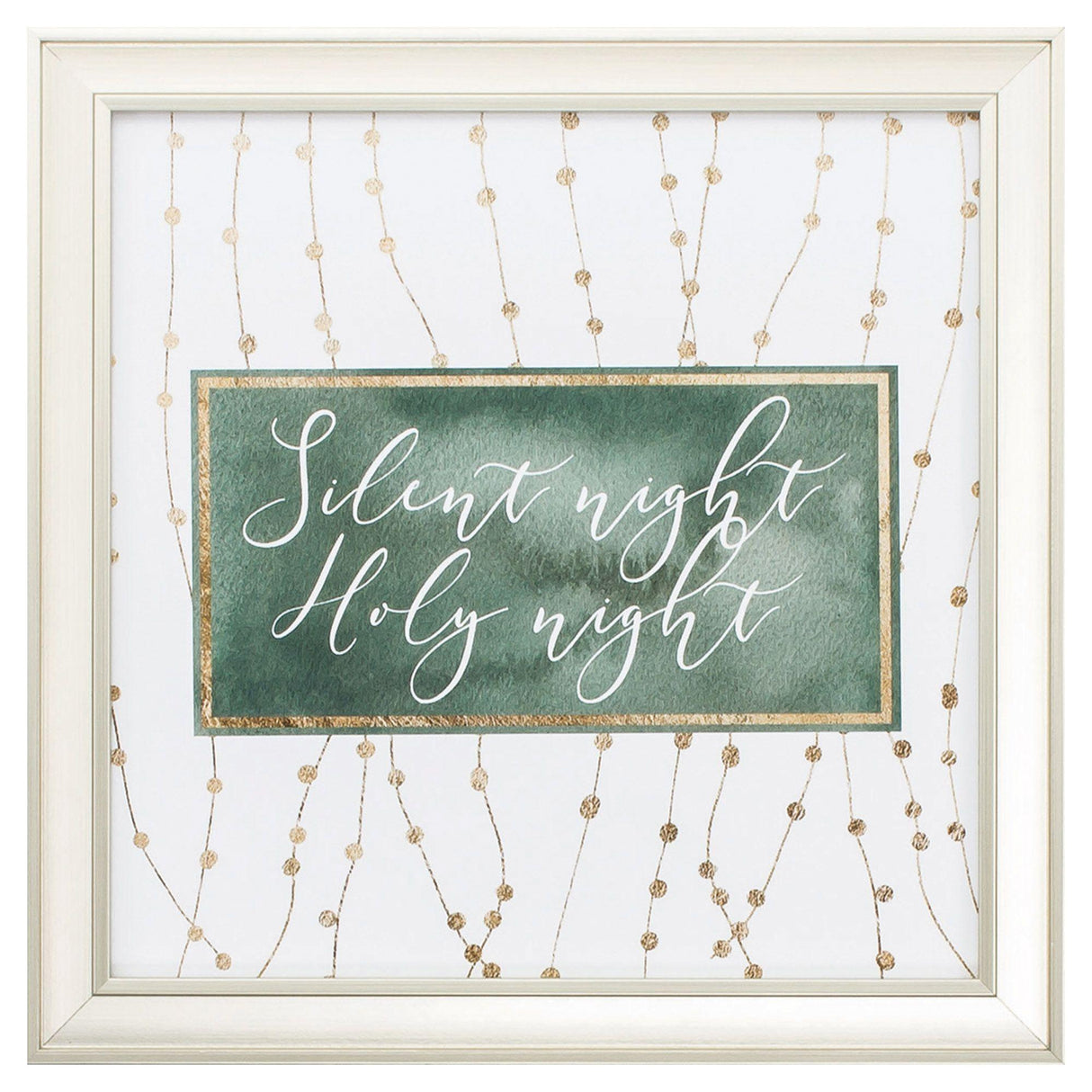 Paragon Silent Night Holy Night Green 14 X 14 X 1 Wall Art