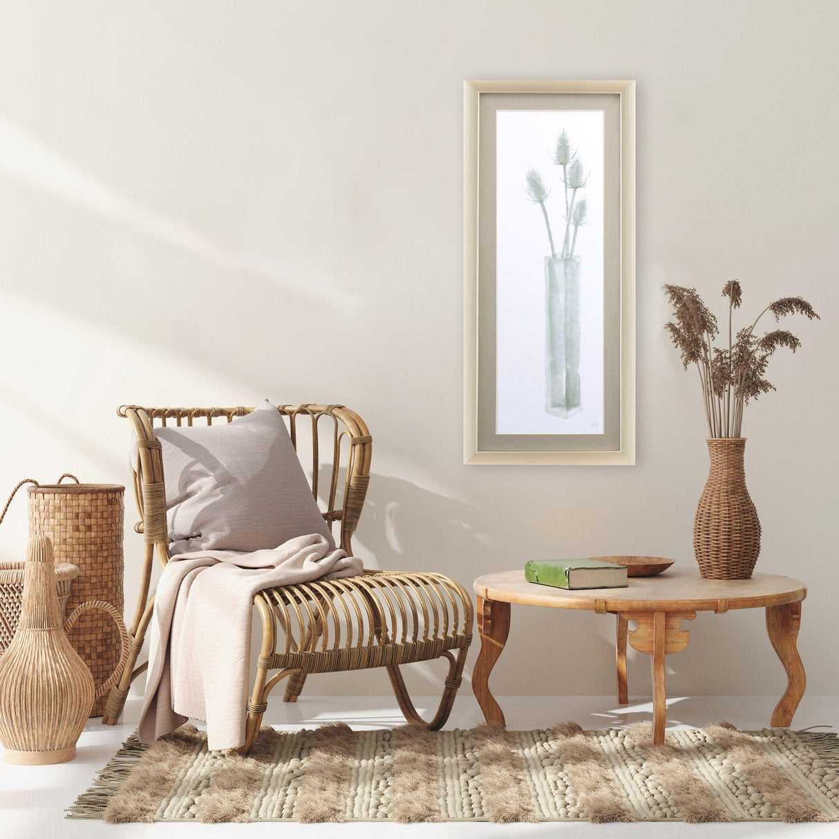 Paragon Neutral Thistle Neutral 35 X 15 X 2 Wall Art