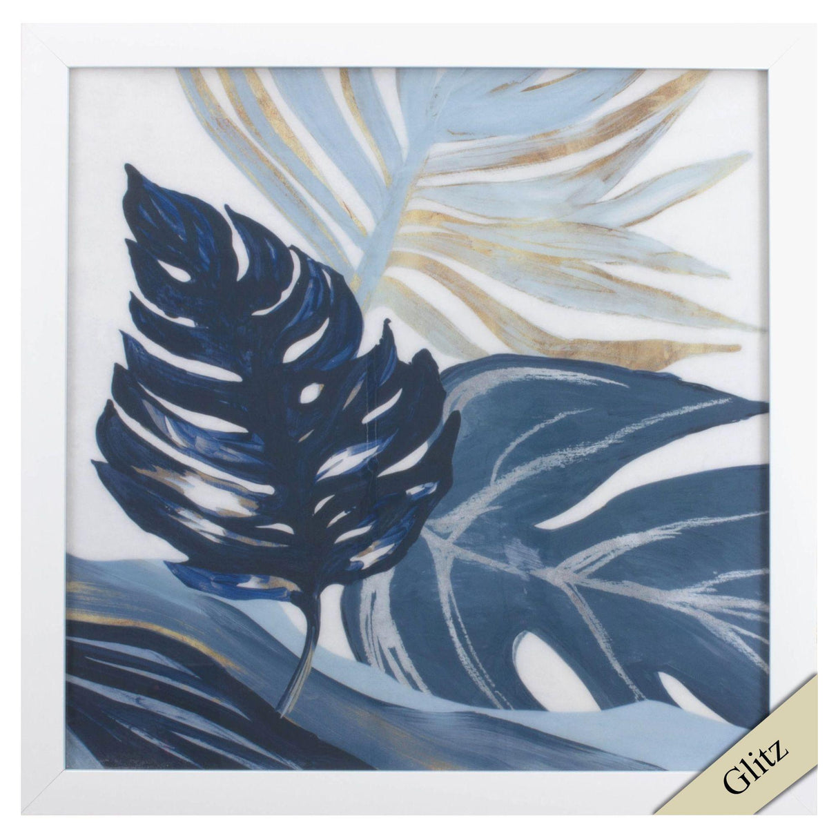 Paragon Blue Palms II Blue 27 X 27 X 2 Wall Art