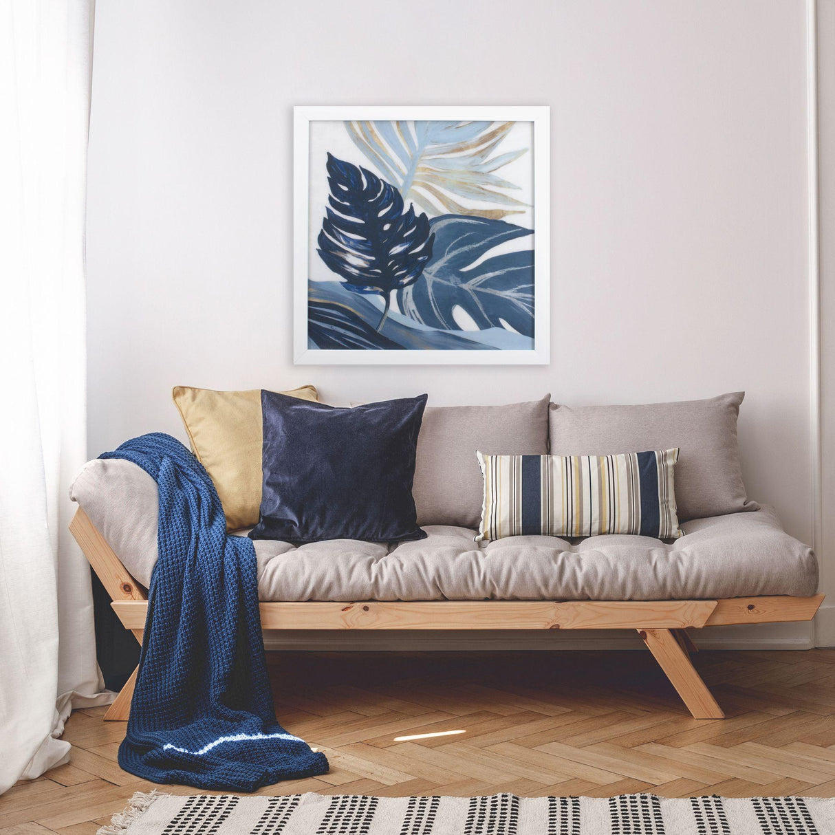 Paragon Blue Palms II Blue 27 X 27 X 2 Wall Art