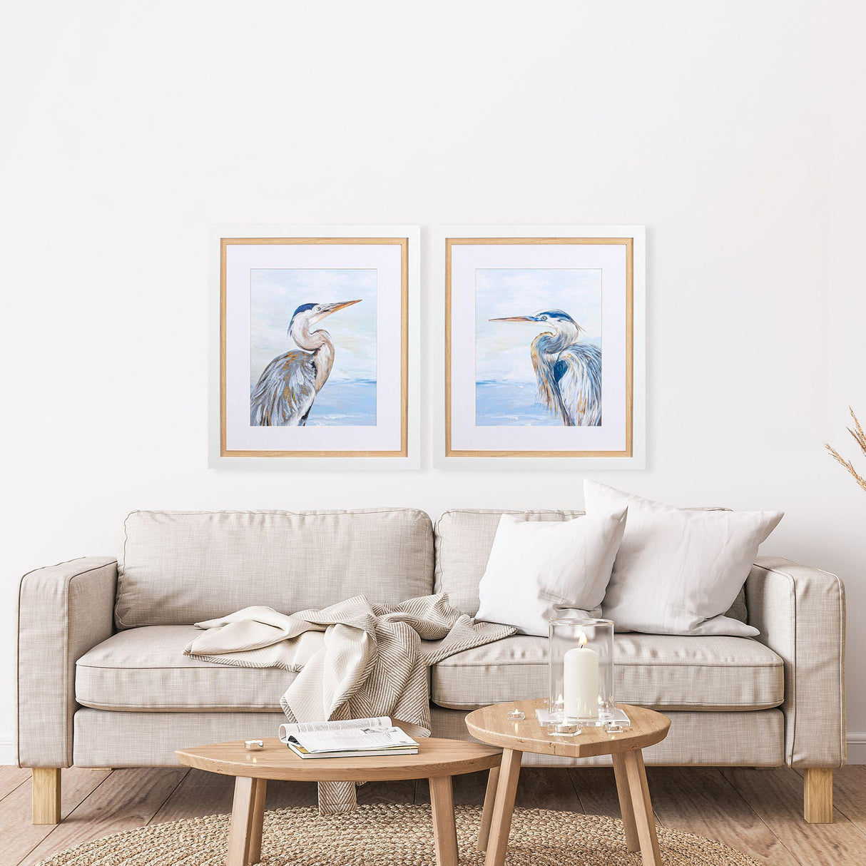Paragon Morning Heron S/2 Blue 30 X 26 X 2 Wall Art