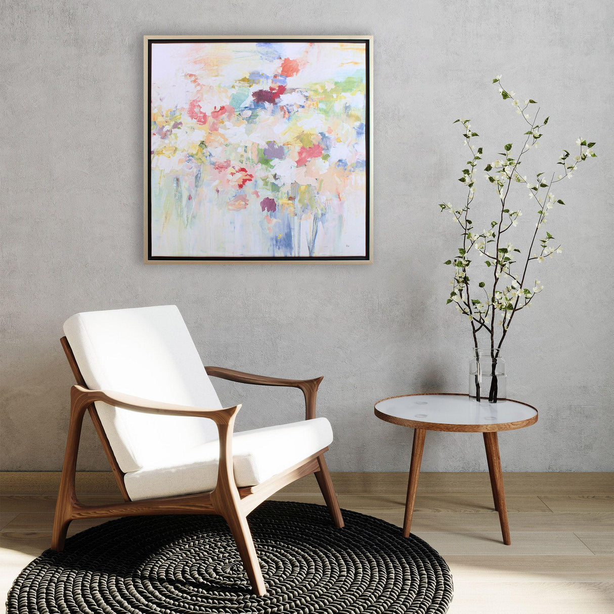 Paragon Floral Burst Abstract Green 30 X 30 X 2 Wall Art