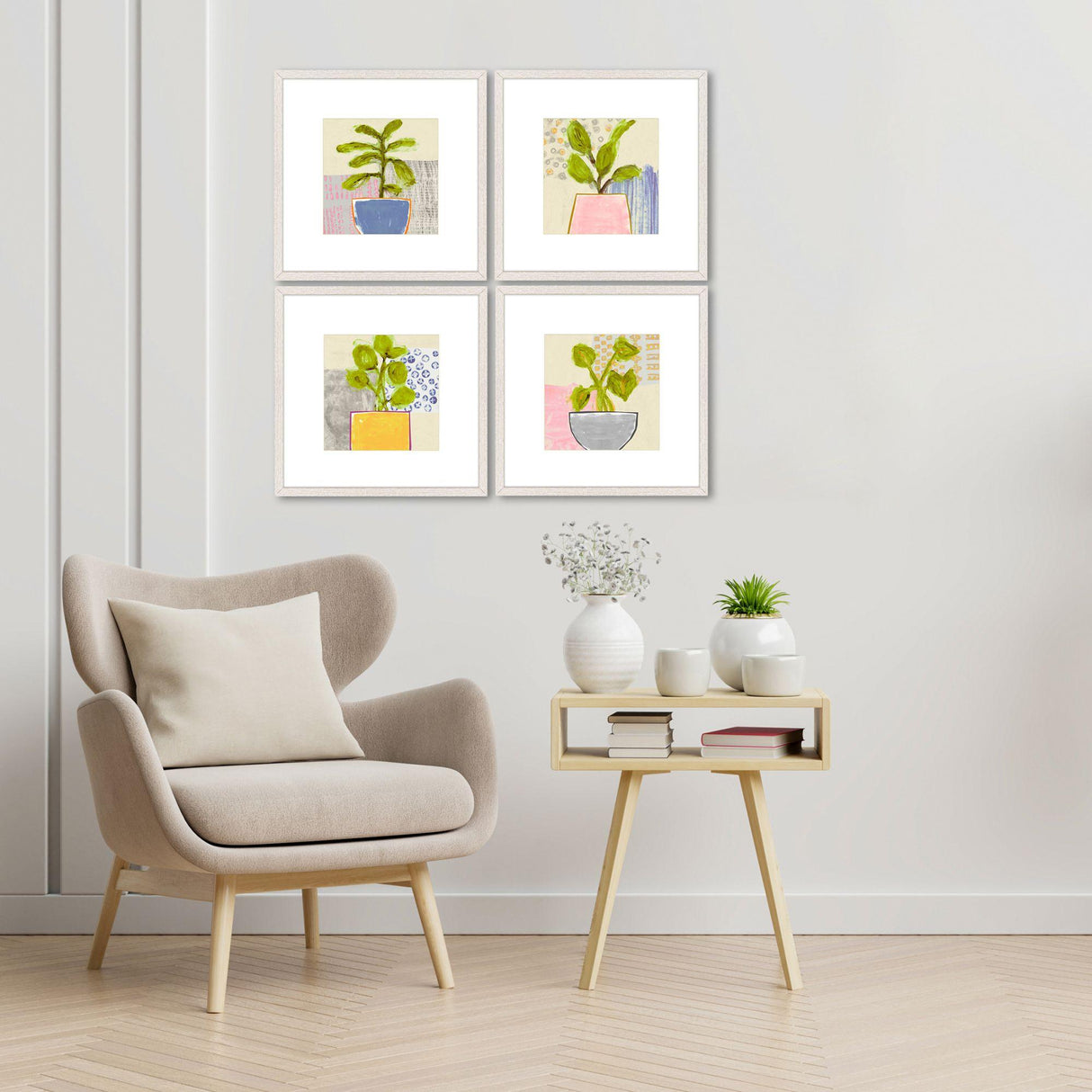 Paragon Native Bud S/4 Green 21 X 21 X 1 Wall Art