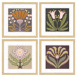 Paragon Graphic Folk Flower S/4 Green 18 X 18 X 1 Wall Art