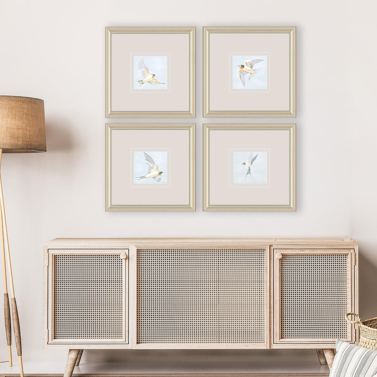 Paragon Swifts S/4 Turquoise 16 X 16 X 1 Wall Art