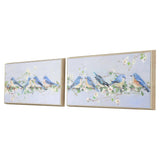 Paragon Chatter Branch S/2 Blue 13 X 25 X 2 Wall Art