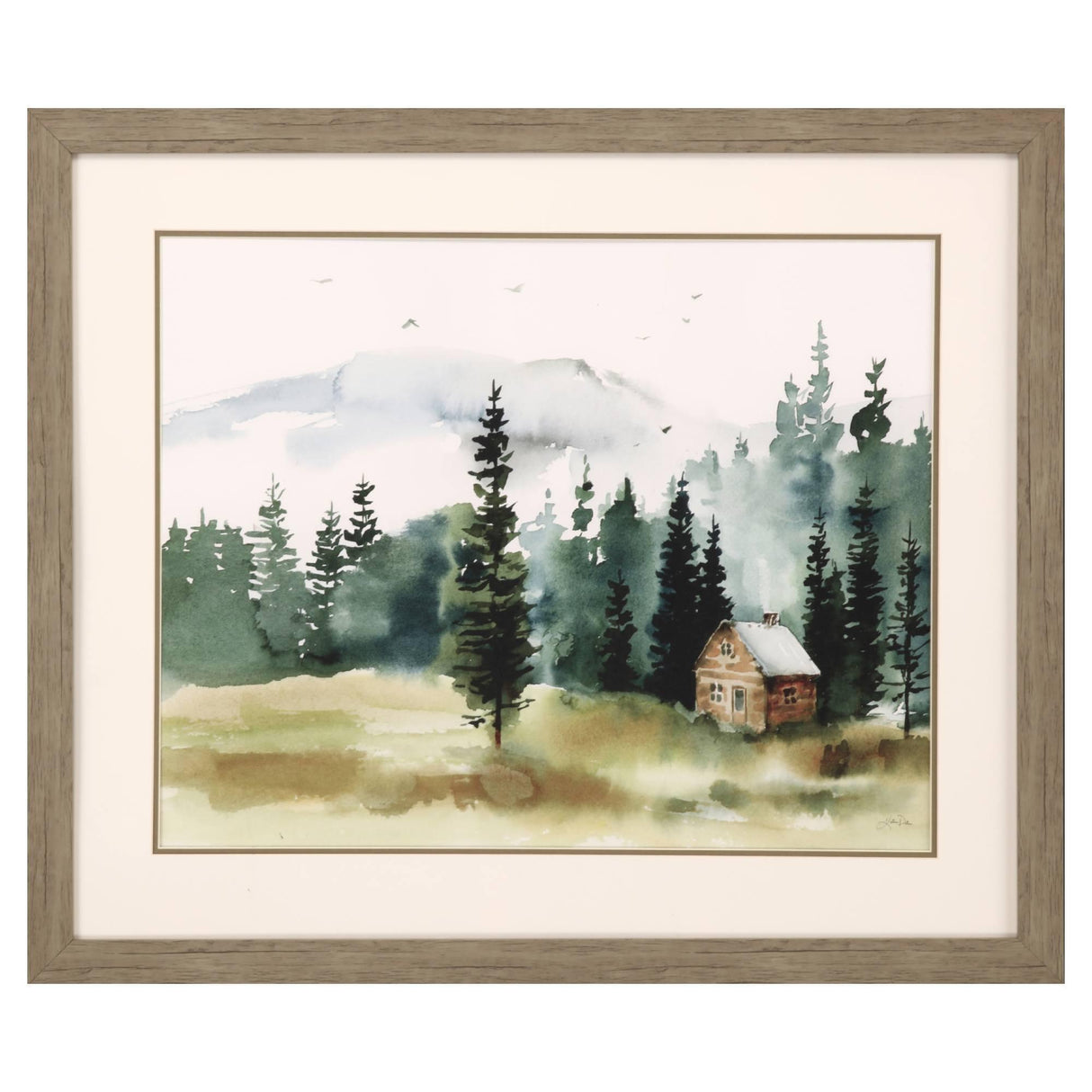 Paragon Cabin in the Woods Green 30 X 36 X 2 Wall Art