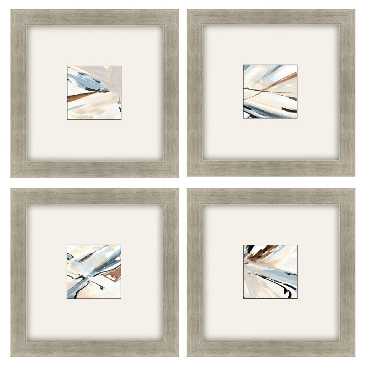 Paragon Dancing Wind S/4 Blue 18 X 18 X 2 Wall Art